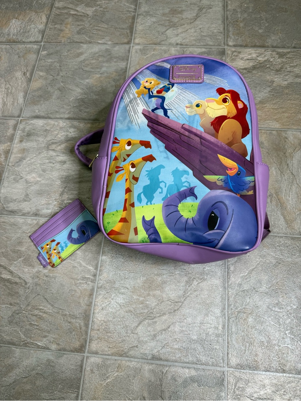 Loungefly The Lion King Proud Rock Portrait Mini Backpack & Wallet Preowned